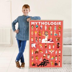 POPPIK Educational poster + 38 stickers MYTHOLOGY (7+ years)