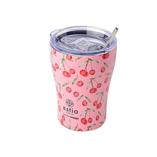 Estia Coffee Thermo Mug Save The Aegean Cherries 350ml Estia Coffee Thermo Mug Save The Aegean Cherries 350ml