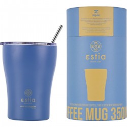 Estia Coffee Thermo Mug  Save The Aegean Denim Blue 350ml