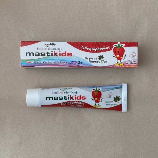 Toothpaste for children with natural Chios mastic & strawberry Toothpaste for children with natural Chios mastic & strawberry
