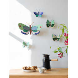 Studio ROOF Wall Decoration Blue Copper Butterfly