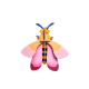 Studio ROOF Wall Decoration Small Pink Bee
