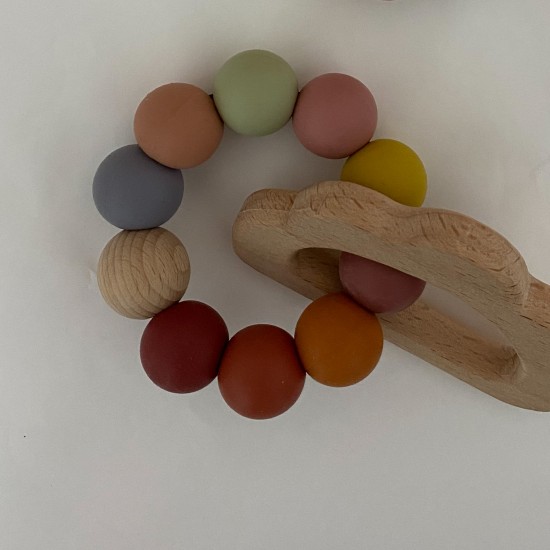 Teether | Earth with wood Teether | Earth with wood