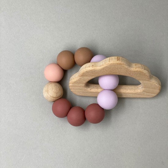 Teether with wood | Cherry Teether with wood | Cherry