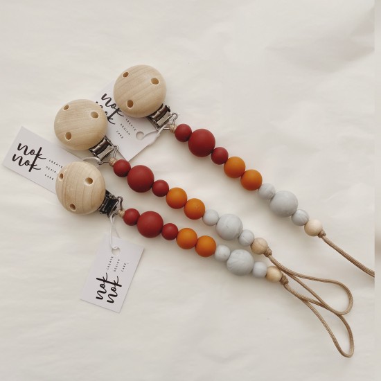 Pacifier Clip | Poppy Marsala Pacifier Clip | Poppy Marsala