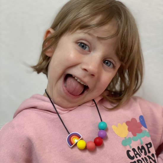 Toddler Necklace | Rainbow