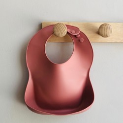 Silicone Bib Milk Rose bloom