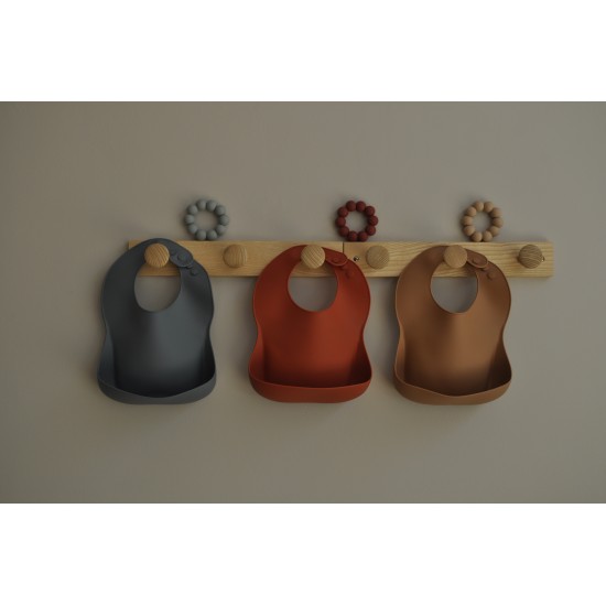 Silicone Bib Milk Chocolate 