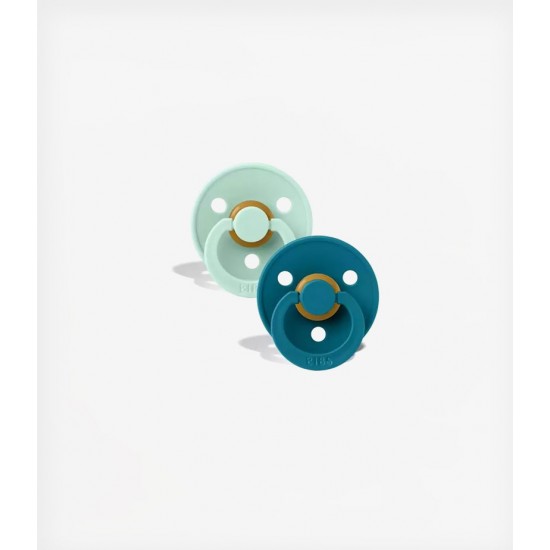BIBS Pacifier Set- Nordic Mint / Forest Lake (size 2) BIBS Pacifier Set- Nordic Mint / Forest Lake (size 2)