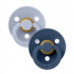 BIBS Pacifier Set - Dusty blue  / Steel blue (size 1)