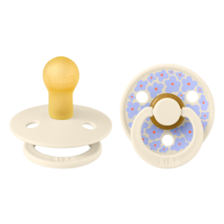 BIBS STUDIO COLOR Pacifier 2 PACK No1 - Jasmine Ivory Mix