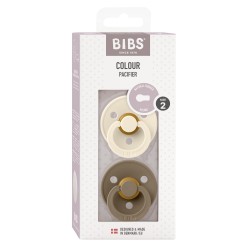 BIBS Pacifier 2 PACK - VANILLA/DARK OAK (size 2)