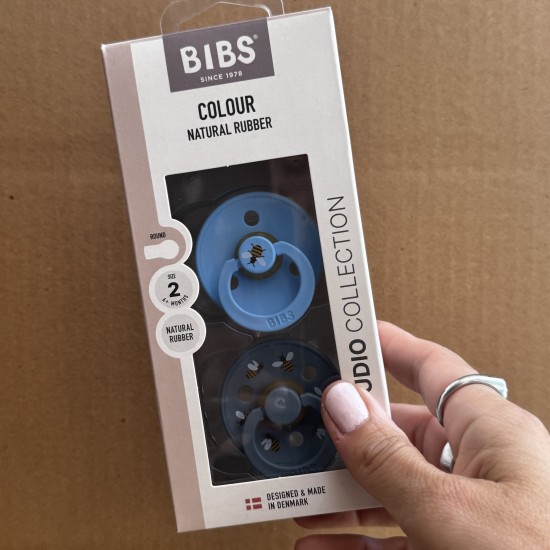 BIBS STUDIO COLOR Pacifier 2PACK No2 - BUMBLEBEE/BREEZE MIX