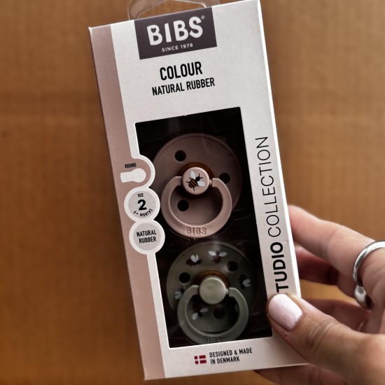BIBS STUDIO COLOR Pacifier 2PACK No2 - BUMBLEBEE/MUSHROOM MIX BIBS STUDIO COLOR Pacifier 2PACK No2 - BUMBLEBEE/MUSHROOM MIX