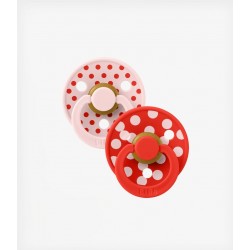 BIBS STUDIO COLOR Pacifier 2PACK No2 BLOSSOM/CANDY APPLE 