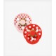 BIBS STUDIO COLOR Pacifier 2PACK No2 BLOSSOM/CANDY APPLE 