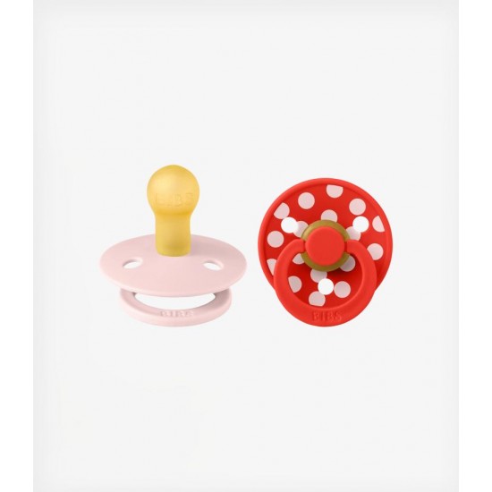 BIBS STUDIO COLOR Pacifier 2PACK No2 BLOSSOM/CANDY APPLE 