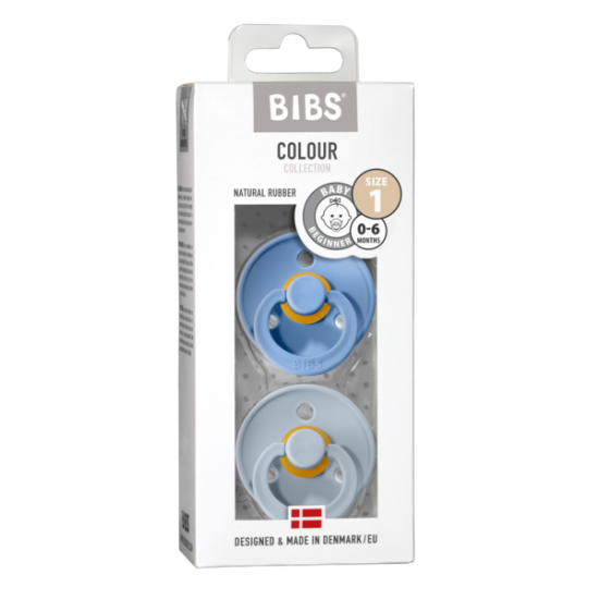 BIBS Pacifier Set - Sky Blue / Baby blue (size 2)
