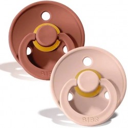 BIBS Pacifier Set - Woodhuck/Blush (size 2)