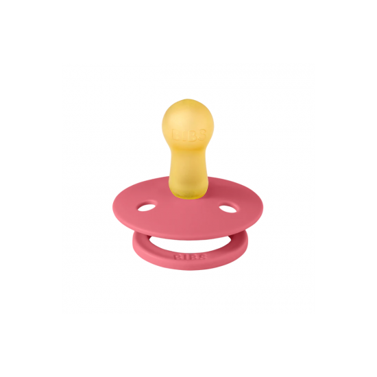 BIBS Pacifier Set - Dusty Pink / Coral (size 1) BIBS Pacifier Set - Dusty Pink / Coral (size 1)