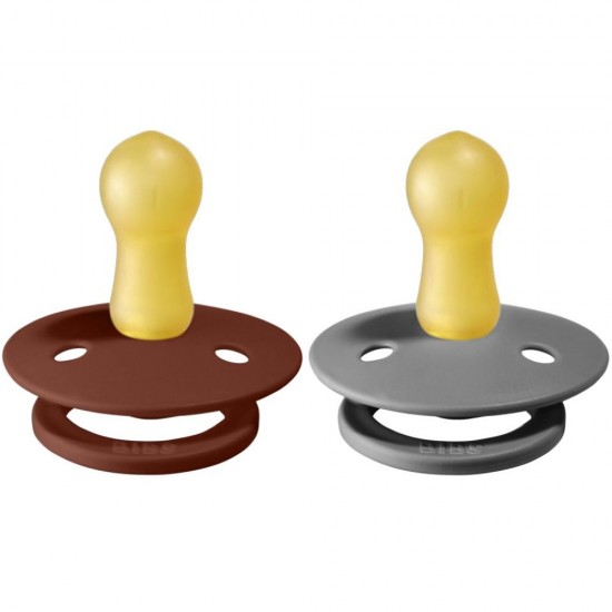 BIBS Pacifier Set - Rust / Smoke (size 1) BIBS Pacifier Set - Rust / Smoke (size 1)