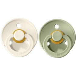 BIBS Pacifier Set - Ivory/Sage (size 1) BIBS Pacifier Set - Ivory/Sage (size 1)