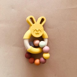 Bunny tuscany with Autumn Silicone Teether | Rattle  Bunny tuscany with Autumn Silicone Teether | Rattle