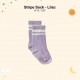 Stripe organic cotton socks | Lilac Stripe organic cotton socks | Lilac