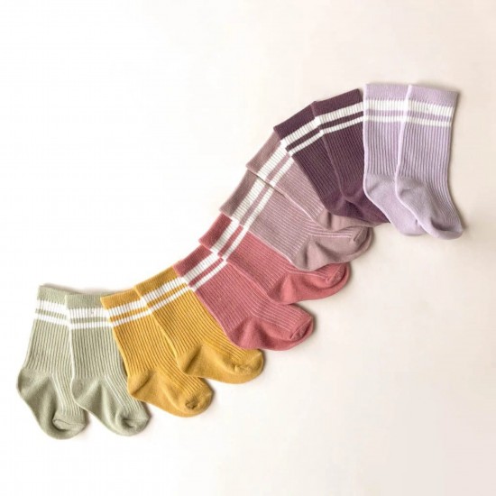 Stripe organic cotton socks | Lilac Stripe organic cotton socks | Lilac