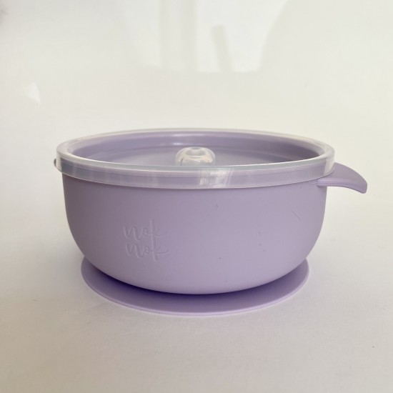 Silicone Bowl with lid | Nino Lilac Silicone Bowl with lid | Nino Lilac
