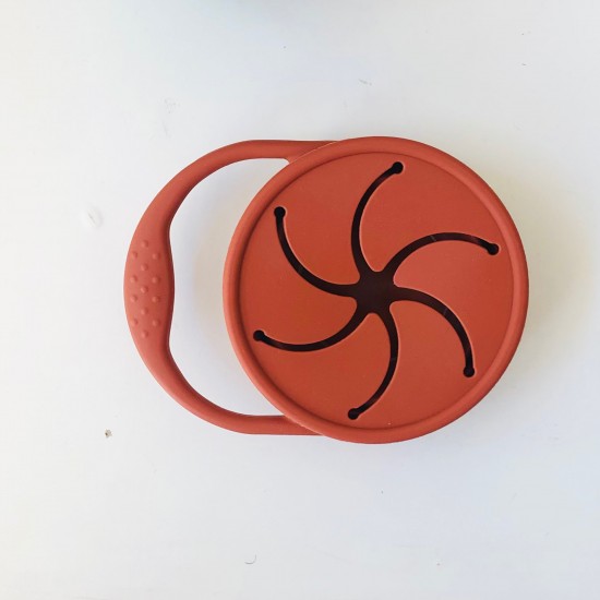 Foldable Silicone Snack Cup | Let's go out Rust Foldable Silicone Snack Cup | Let's go out Rust