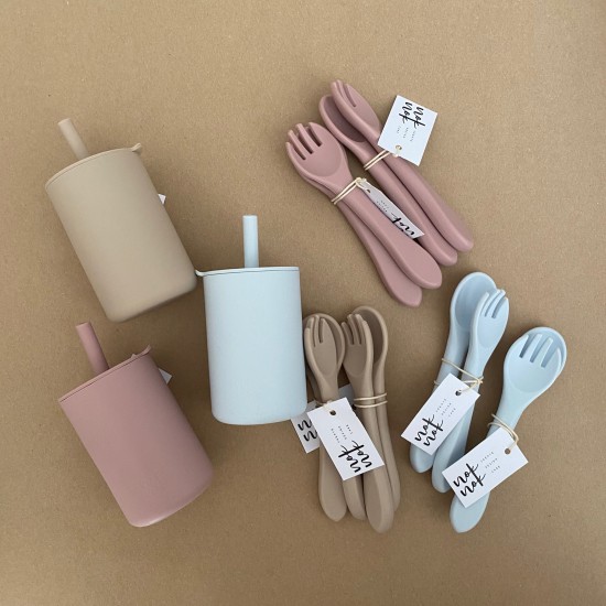 Training Silicone Cup with straw and lid Training Silicone Cup with straw and lid