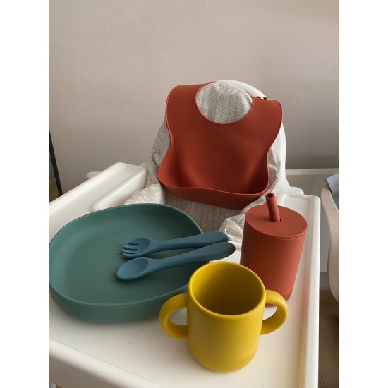 Training Silicone Cup with straw and lid Training Silicone Cup with straw and lid