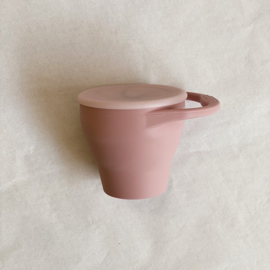 Foldable Silicone Snack Cup | Let's go out Light pink Foldable Silicone Snack Cup | Let's go out Light pink