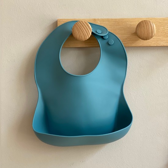 Silicone Bib Nino Smoke Blue