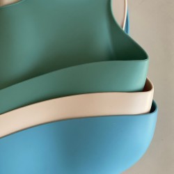 Silicone Bib Nino Smoke Blue Silicone Bib Nino Smoke Blue