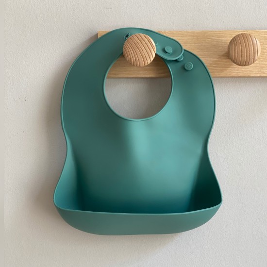 Silicone Bib Forest green