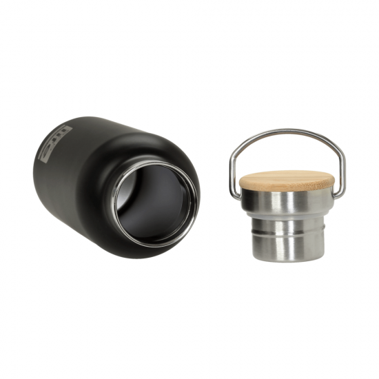 ECOLIFE THERMOS/BOTTLE BLACK WITH BAMBOO LID 500ml 