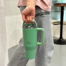 ECOLIFE 2HANDLES LID THERMOS TALL MUG GREEN TEA 900ml ECOLIFE 2HANDLES LID THERMOS TALL MUG GREEN TEA 900ml