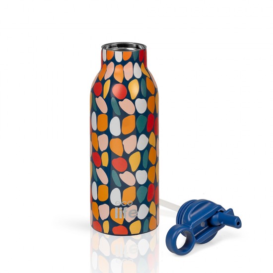 ECOLIFE Stones Thermos 550ml With Inner Straw 