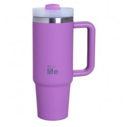 ECOLIFE STAINLESS STEEL THERMOS TALL MUG IRIS  900ml