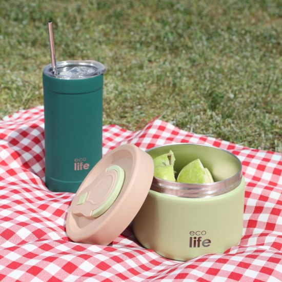 ECOLIFE Round Food Thermos 650ml | Green ECOLIFE Round Food Thermos 650ml | Green