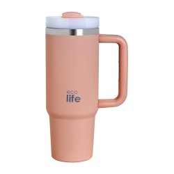 ECOLIFE STAINLESS STEEL THERMOS TALL MUG FLAMINGO PINK 900ml ECOLIFE STAINLESS STEEL THERMOS TALL MUG FLAMINGO PINK 900ml