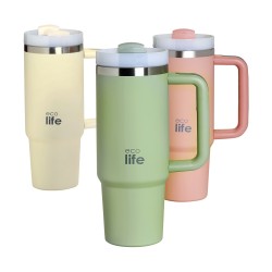 ECOLIFE STAINLESS STEEL THERMOS TALL MUG BAY LEAF 900ml ECOLIFE STAINLESS STEEL THERMOS TALL MUG BAY LEAF 900ml