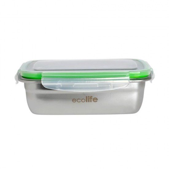 ECOLIFE LUNCHBOX STAINLESS STEEL 850ml WITH PLASTIC LID ECOLIFE LUNCHBOX STAINLESS STEEL 850ml WITH PLASTIC LID