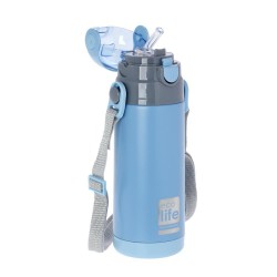 ECOLIFE KIDS THERMOS with straw Light Blue 400ml  ECOLIFE KIDS THERMOS with straw Light Blue 400ml