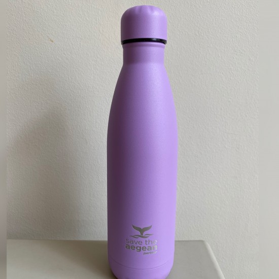 Estia Travel Flask Save The Aegean | Purple Matte 0.5lt Estia Travel Flask Save The Aegean | Purple Matte 0.5lt