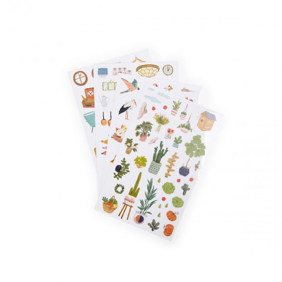 Moulin Roty Kid's Coloring Book 20 pages with 145 stickers Les Parisiennes 3+