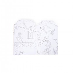 Moulin Roty Kid's Coloring Book 20 pages with 145 stickers Les Parisiennes 3+