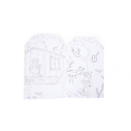 Moulin Roty Kid's Coloring Book 20 pages with 145 stickers Les Parisiennes 3+